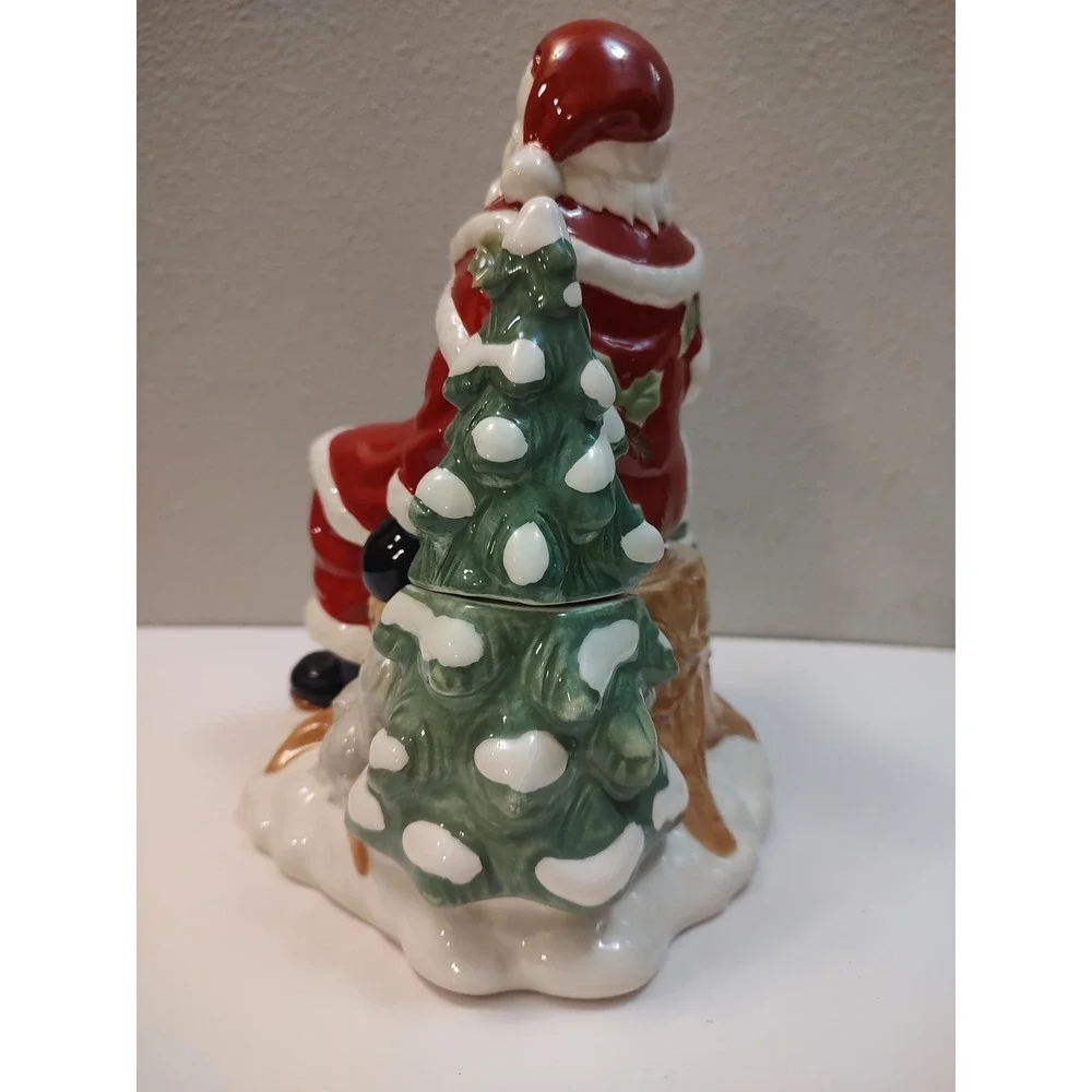 Lenox Holiday Gatherings Santa Covered Candy Dish Christmas Treat SKU# 828642058